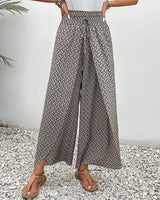Pantalons pour femmes : Pantalon Fluide Femme Imprimé in Gris van Seroa