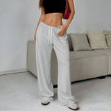 skirts : Pantalon Large Femme en Coton Taille Élastique in van Seroa