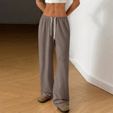 skirts : Pantalon Large Femme en Coton Taille Élastique in Marron clair van Seroa