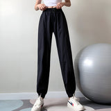 other : Pantalon Fluide Femme Sport Élastique in Noir van Seroa