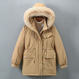 Autumn Collection : Parka Femme Hiver Fourrure in Marron Mocha van Seroa