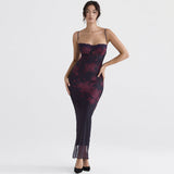 dresses : Robe Maxi Femme Élégant Dentelle Moulante in van Seroa