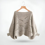 Autumn Collection : Pull Femme Ample Élégant in Kaki van Seroa