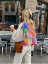 Autumn Collection : Pull Femme Cachemire Col Rond in Blanc van Seroa