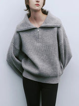 Autumn Collection : Pull Femme Coton Cinq Couleurs in Cendre van Seroa