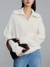 Autumn Collection : Pull Femme Coton Cinq Couleurs in Sucre van Seroa