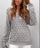 Autumn Collection : Pull Femme Chic Original in Gris van Seroa