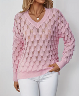 Autumn Collection : Pull Femme Chic Original in Rose van Seroa