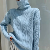 Autumn Collection : Pull Femme Col Roulé in Bleu van Seroa