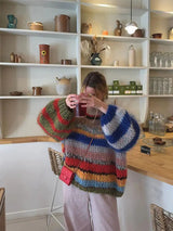 Autumn Collection : Pull Coloré pour Femme Autumn Collection Confort Quotidien in Bleu van Seroa