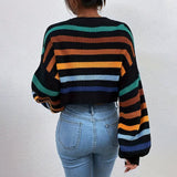 Pulls pour femmes : Pull Femme Multicolore Rayé in van Seroa