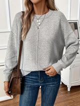 Autumn Collection : Pull Femme Décontracté Mode Confortable in Gris van Seroa