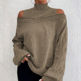 Autumn Collection : Pull Femme Casual Mode Bureau in Khaki van Seroa