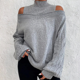 Autumn Collection : Pull Femme Casual Mode Bureau in Gris van Seroa