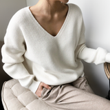 Autumn Collection : Pull Femme Col V Ample in van Seroa