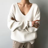 Autumn Collection : Pull Femme Col V Ample in van Seroa