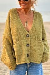 Autumn Collection : Pull Femme Ample Manches Longues in Vert van Seroa