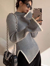 Pulls pour femmes : Robe Femme Pull Asymétriqu Confort in van Seroa