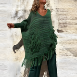 Pulls et gilets : Pull Femme Bohème Décontracté in Vert van Seroa