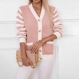 Pulls pour femmes : Pull Femme Rayé Boutonné in van Seroa