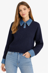 Pulls pour femmes : Pull Femme Col Chemis Mode in van Seroa