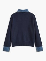 Pulls pour femmes : Pull Femme Col Chemis Mode in van Seroa