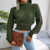 Autumn Collection : Pull Femme Manches Longues in Vert van Seroa