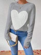 Pulls pour femmes : Pull Femme Col Rond Estival in Gris van Seroa
