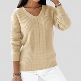 Autumn Collection : Pull Femme Col Maille in Beige van Seroa