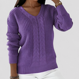 Autumn Collection : Pull Femme Col Maille in Violet van Seroa
