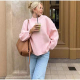 Autumn Collection : Pull Femme et Décontracté Autumn Collection Mode Automne Hiver in Rose van Seroa