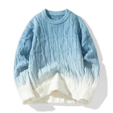 Autumn Collection : Pull Femme Chunky Dégradé Maille in Bleu van Seroa