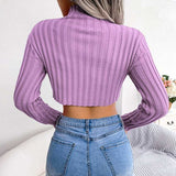 Autumn Collection : Pull Femme Col Roulé Coton Asymétrique in van Seroa