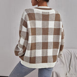 Pulls pour femmes : Pull Femme Col V Décontracté in van Seroa