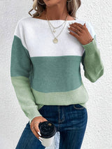 Autumn Collection : Pull Femme Col Rond in Vert van Seroa