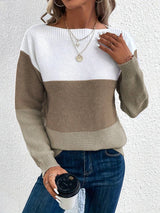 Autumn Collection : Pull Femme Col Rond in Marron van Seroa