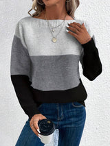 Autumn Collection : Pull Femme Col Rond in Gris van Seroa