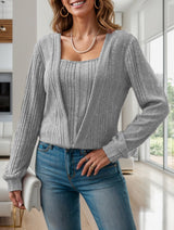 Autumn Collection : Pull Femme Élégant Tendance in Gris van Seroa
