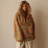 Autumn Collection : Pull Femme Confortable en Sherpa Bohèm Autumn Collection in Orange van Seroa