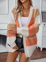 Cardigan : Cardigan Femme Ample Décontracté in Orange van Seroa