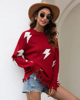Pulls pour femmes : Pull Femme Laine Décontracté in Rouge van Seroa