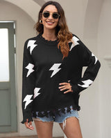 Pulls pour femmes : Pull Femme Laine Décontracté in Noir van Seroa