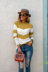 Pulls pour femmes : Pull Femme Laine Décontracté in Jaune van Seroa
