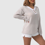Pulls pour femmes : Pull Femme Décontracté Rayures Maille in van Seroa