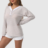 Pulls pour femmes : Pull Femme Décontracté Rayures Maille in van Seroa
