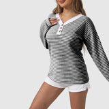Pulls pour femmes : Pull Femme Décontracté Rayures Maille in van Seroa