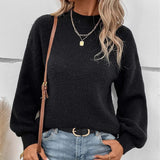Pulls pour femmes : Pull Femme Laine Hiver in Noir Chine van Seroa