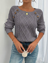 Autumn Collection : Pull Femme Douillet Confortable pour Automne in Gris foncé van Seroa