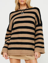 Pulls pour femmes : Pull Femme Laine Multicolore in Kaki van Seroa