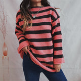 Pulls pour femmes : Pull Femme Laine Multicolore in Rose van Seroa